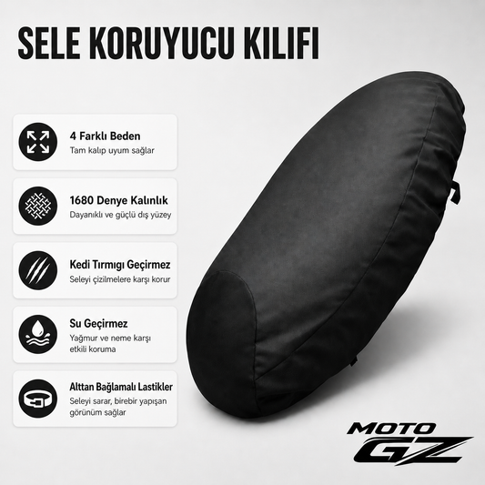 Motosiklet Sele Koruyucu Kılıfı | Su Geçirmez, Kedi Tırmığı Geçirmez, 1680 Denye Dayanıklı Sele Kılıfı