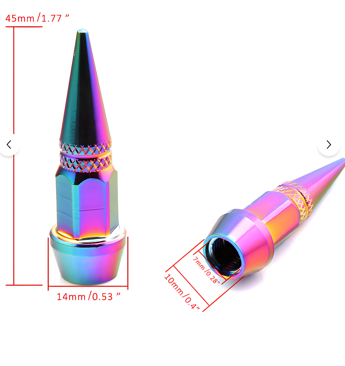 Alüminyum Sivri Sibop Kapağı Bukalemun Colormatic Sibob Kapağı