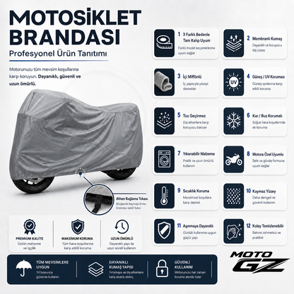 su geçirmez motosiklet brandası dış mekan koruyucu örtü